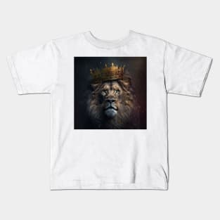 King Lion with crown Kids T-Shirt